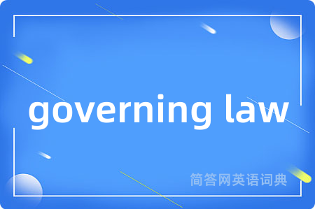 governing law