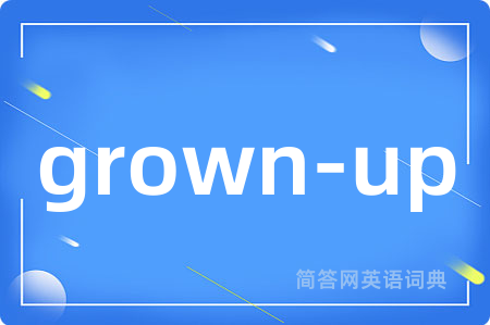 grown-up是什么意思,grown-up的中文翻译 grown-up