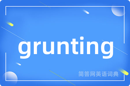 grunting是什么意思,grunting的中文翻译 grunting