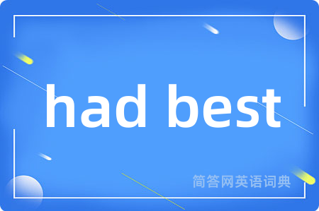 had best