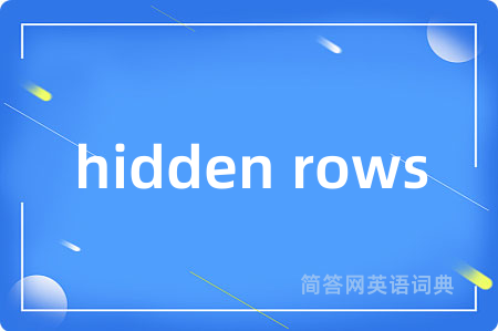 hidden rows