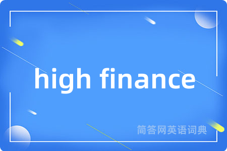 high finance