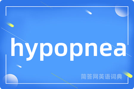 hypopnea