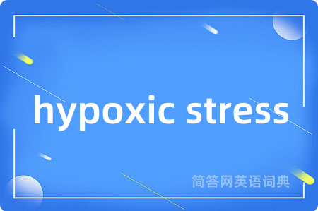 hypoxic stress是什么意思,hypoxic stress的中文翻译 hypoxic stress