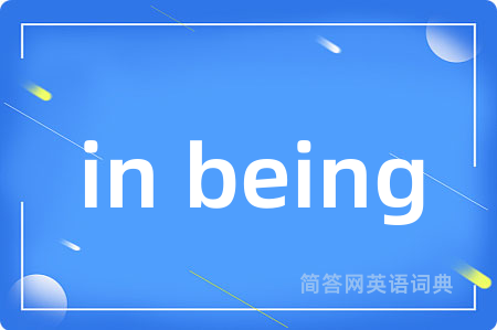 in being
