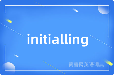 initialling