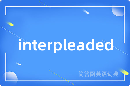 interpleaded