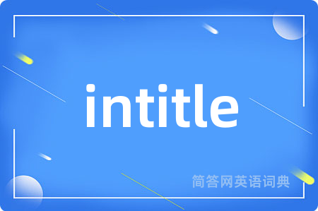 intitle