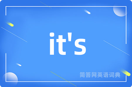 it's