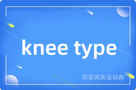 knee type是什么意思,knee type的中文翻译 knee type