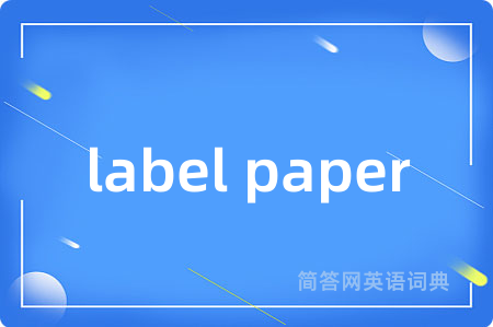 label paper