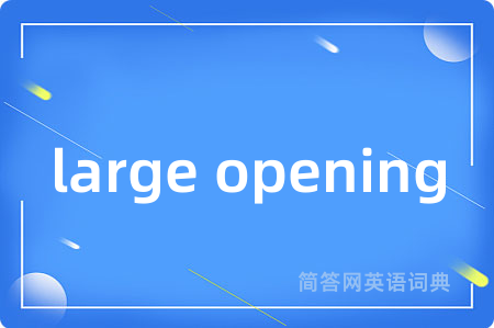 large opening是什么意思,large opening的中文翻译 large opening