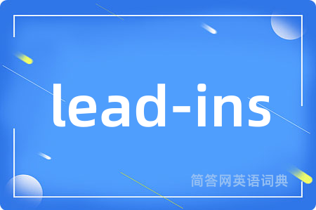 lead-ins