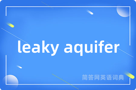leaky aquifer