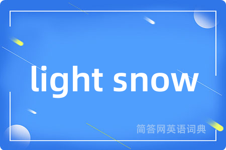 light snow