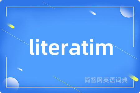 literatim