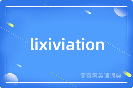 lixiviation