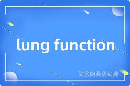 lung function