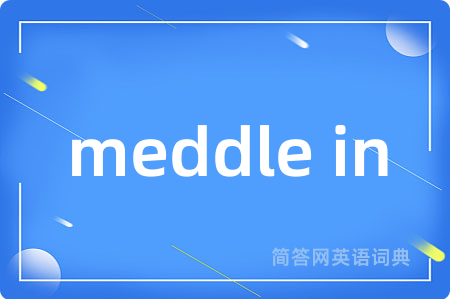 meddle in