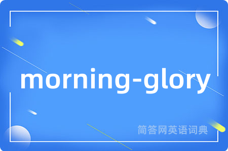 morning-glory是什么意思,morning-glory的中文翻译 morning-glory