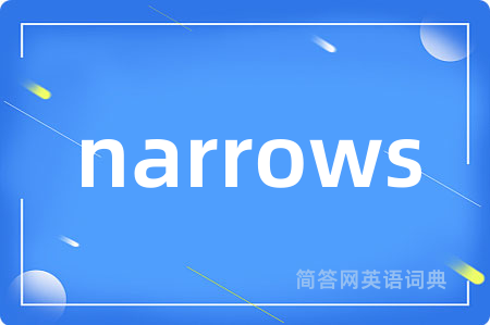 narrows是什么意思,narrows的中文翻译 narrows