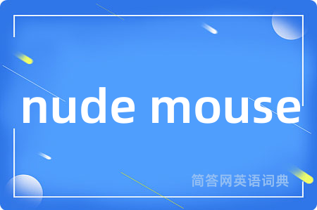 nude mouse是什么意思,nude mouse的中文翻译 nude mouse