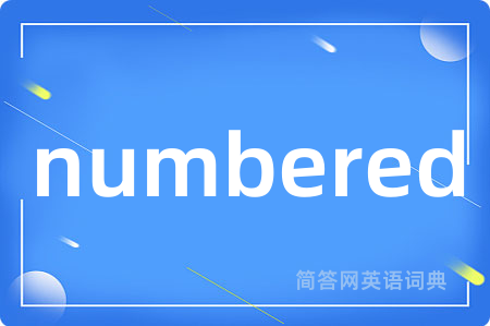 numbered