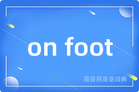on foot