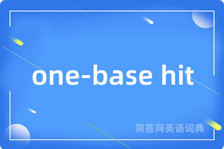 one-base hit