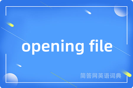 opening file