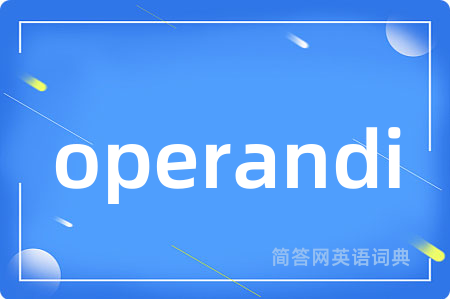 operandi