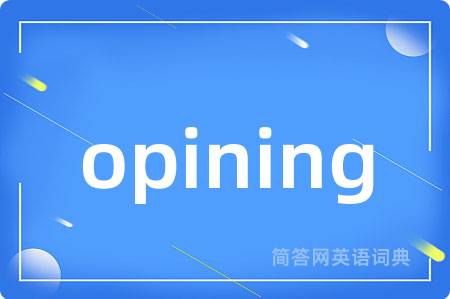 opining是什么意思,opining的中文翻译 opining