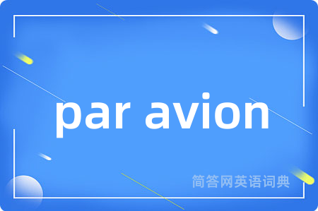 par avion