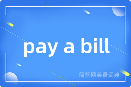 pay a bill