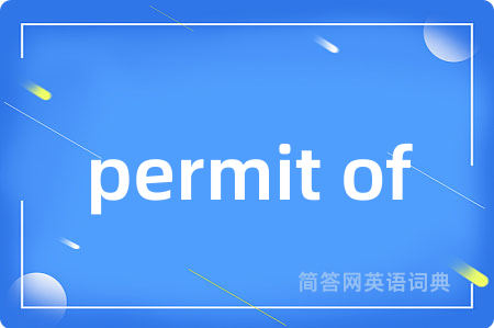 permit of