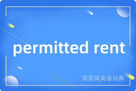 permitted rent