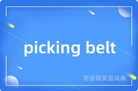 picking belt