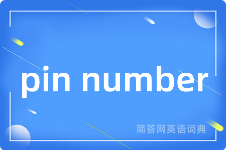 pin number