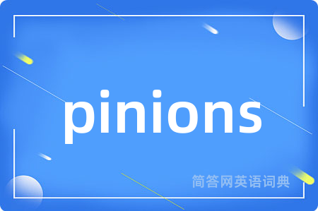 pinions是什么意思,pinions的中文翻译 pinions