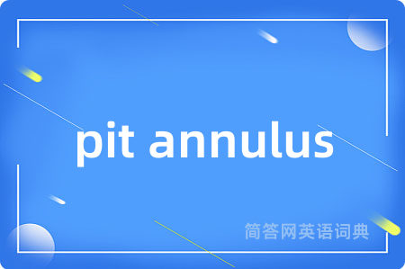 pit annulus