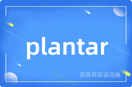 plantar是什么意思,plantar的中文翻译 plantar