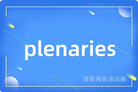 plenaries