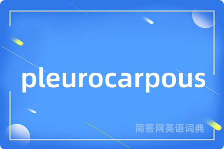 pleurocarpous