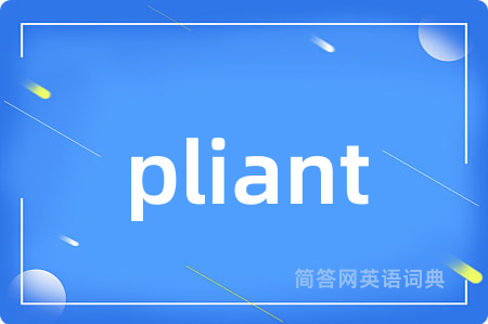 pliant是什么意思,pliant的中文翻译 pliant