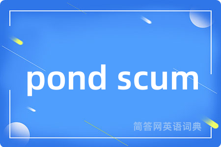pond scum是什么意思,pond scum的中文翻译 pond scum