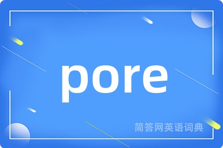pore是什么意思,pore的中文翻译 pore