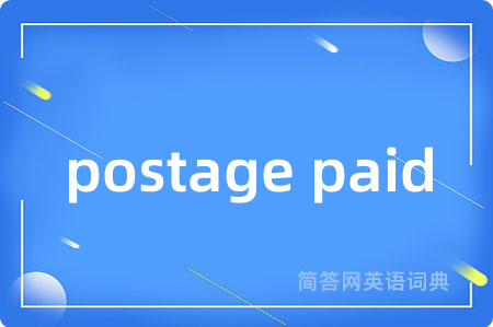 postage paid