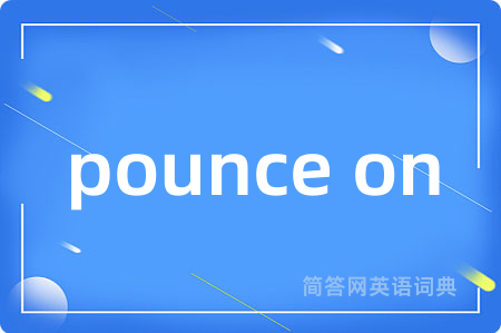 pounce on是什么意思,pounce on的中文翻译 pounce on