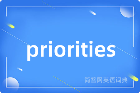 priorities