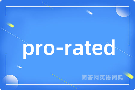 pro-rated